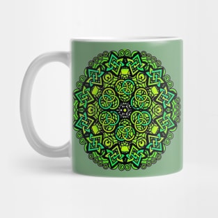 Celtic Green Geometric Mandala Mug